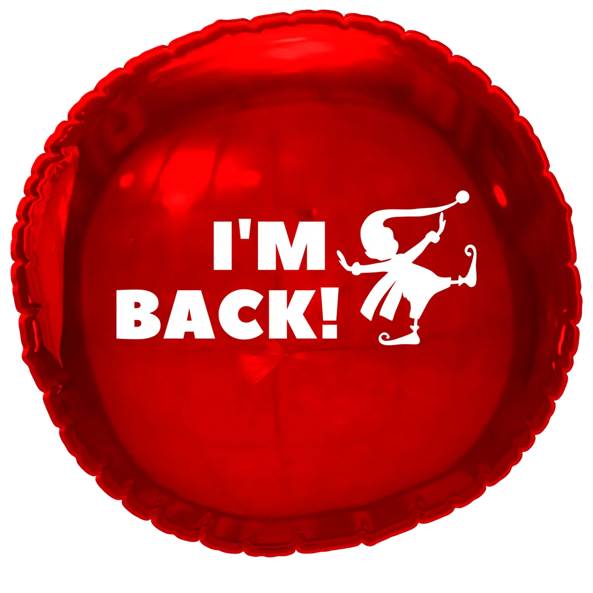 18 inch Christmas Elf I'm Back Metallic Red Elf Foil Balloon