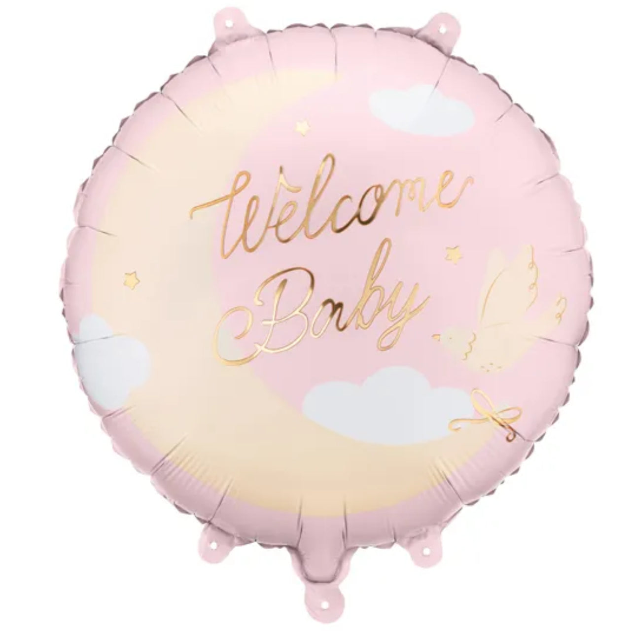 18 inch Welcome Baby Moon Pink Foil Balloon