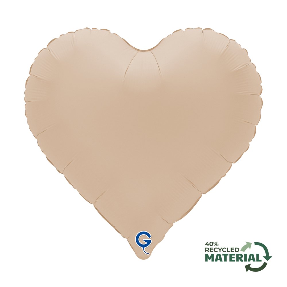 Grabo 18 inch Soft Matte Cappuccino Sweetie Heart Foil Balloon
