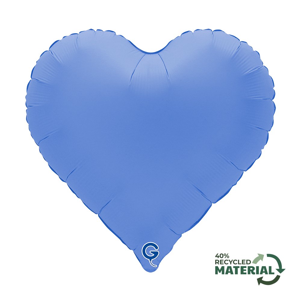 Grabo 18 inch Soft Matte Lotus Blue Sweetie Heart Foil Balloon