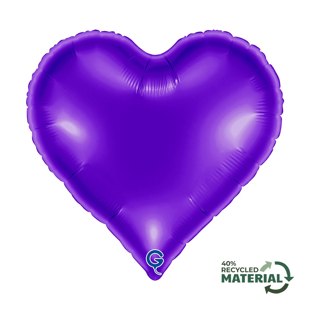 Grabo 18 inch Royal Purple Sweetie Heart Foil Balloon