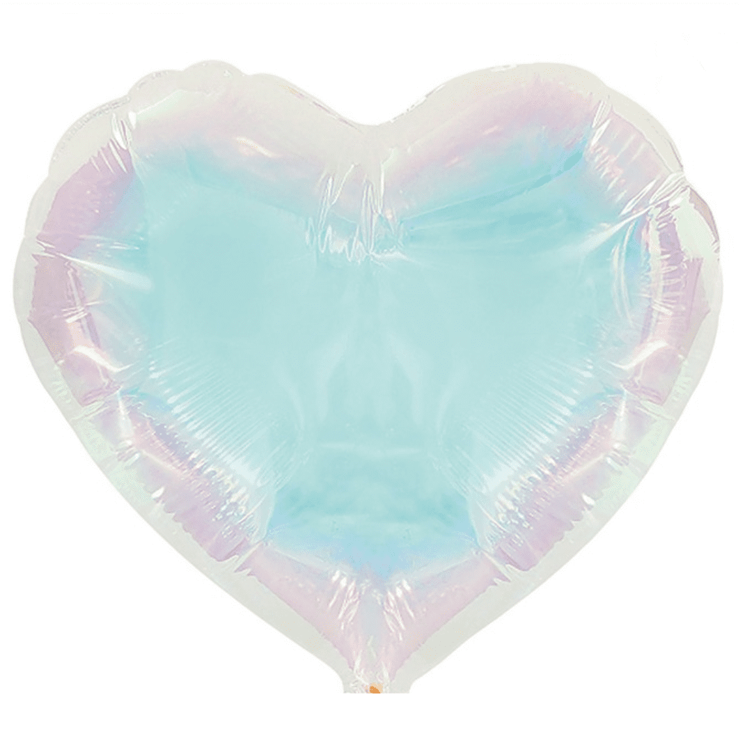 19 inch Iridescent Love Heart Shape Foil Balloon b