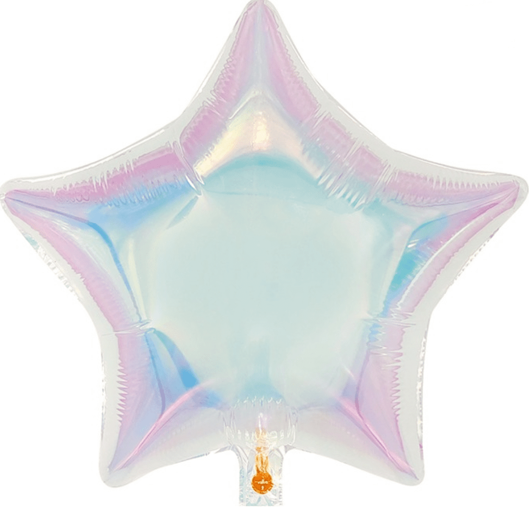 19 inch Iridescent Star Shape Foil Balloon b
