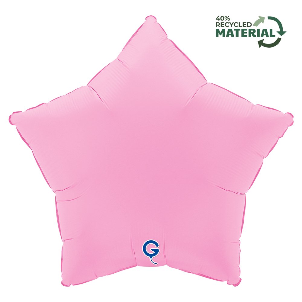 Grabo 18 inch Soft Matte Sakura Pink Star Foil Balloon