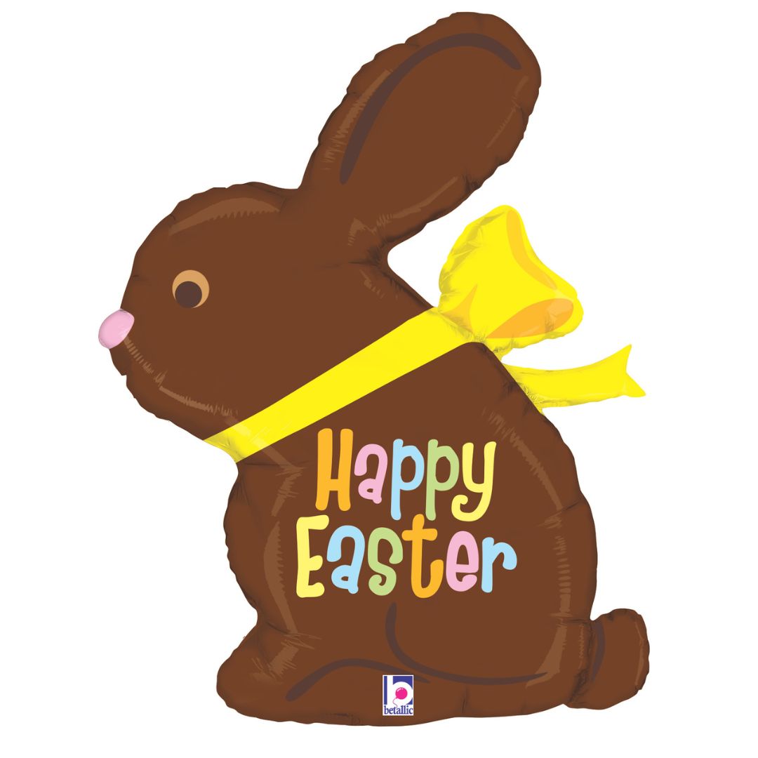 19224_ Grabo 14 inch Chocolate Easter Bunny Mini Foil Balloon