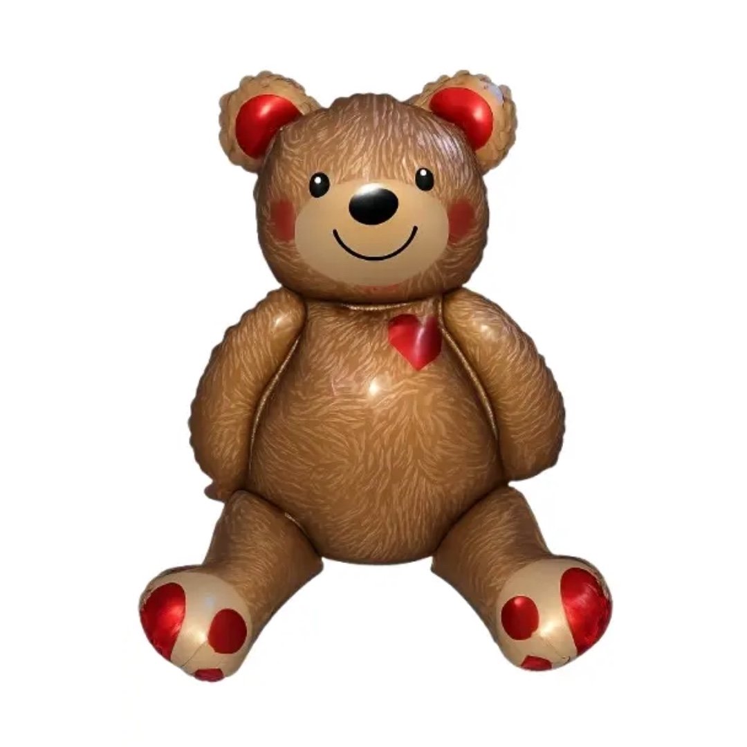 20 inch Hearts Sitting Teddy Bear Multi Foil Balloon