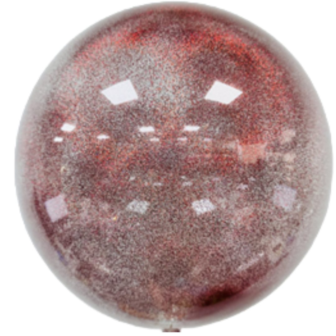 20 inch Red Glitter Sphere Balloon
