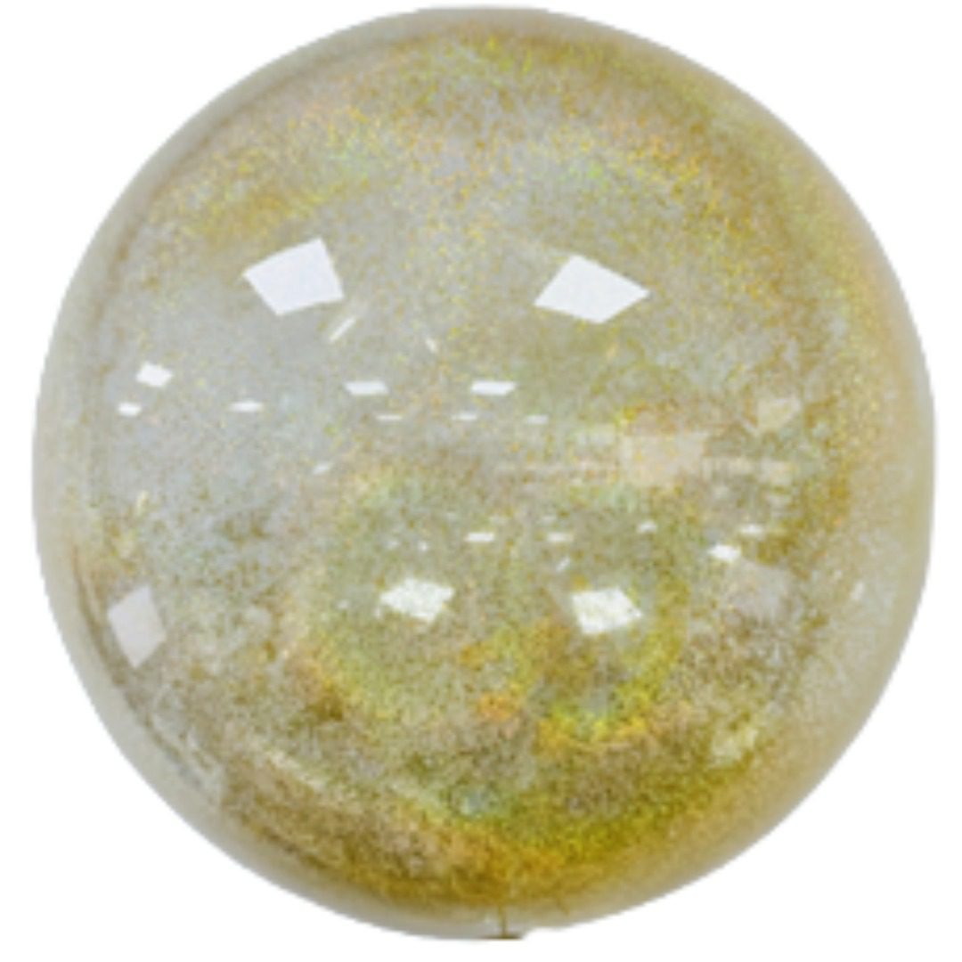 20 inch Yellow Glitter Sphere Balloon