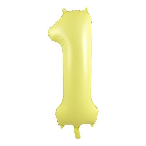 Alpen Decrotex 34 inch Matte Pastel Yellow Foil Numbers - 1