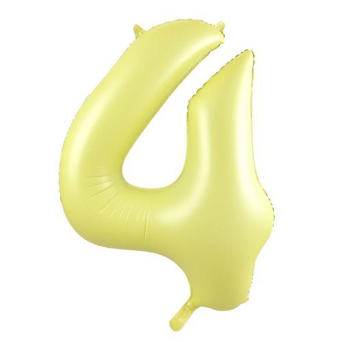 Alpen Decrotex 34 inch Matte Pastel Yellow Foil Numbers - 4