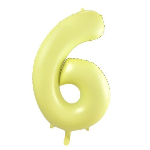 Alpen Decrotex 34 inch Matte Pastel Yellow Foil Numbers - 6
