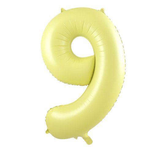 Alpen Decrotex 34 inch Matte Pastel Yellow Foil Numbers - 9