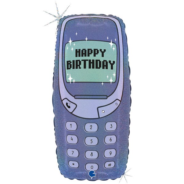 23 inch 00's Birthday Phone Foil Balloon (1)