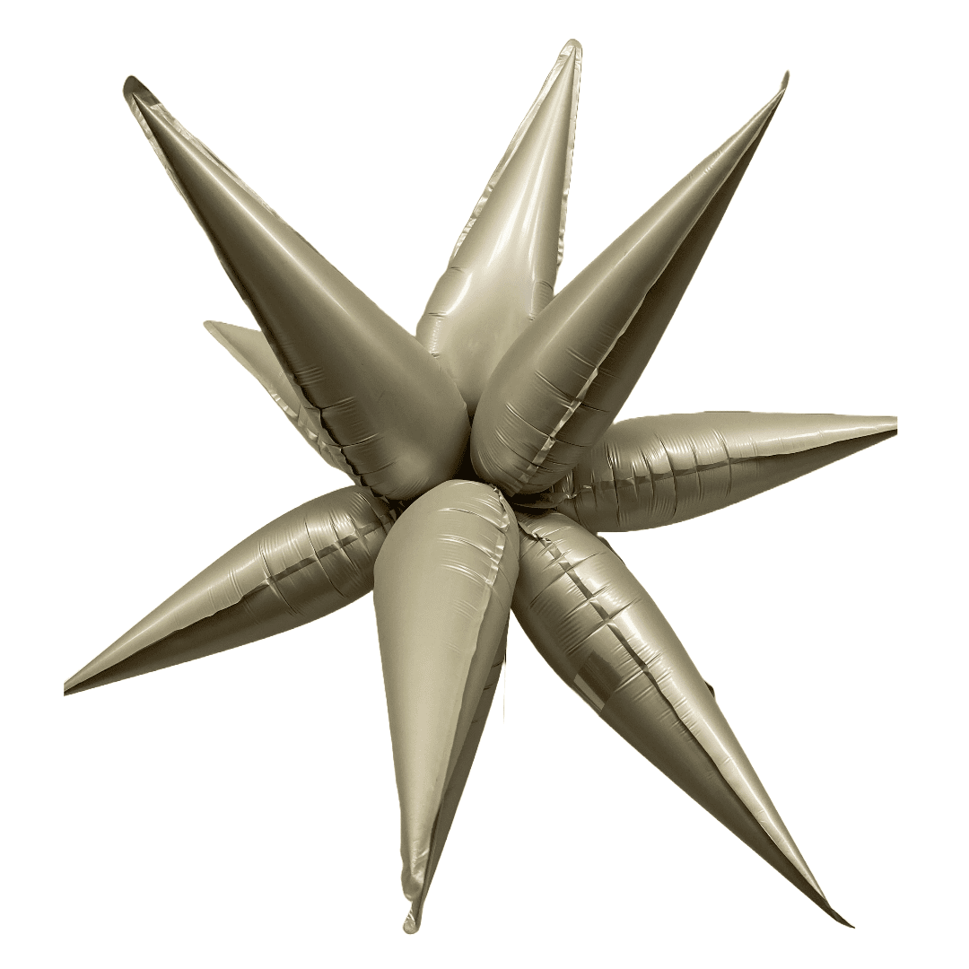 26 inch 12point Spikey Starburst Matte Cream Foil Balloon