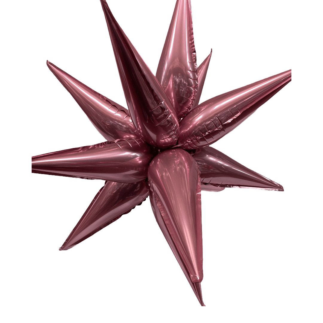 26 inch 12point Spikey Starburst Pink Foil Balloon