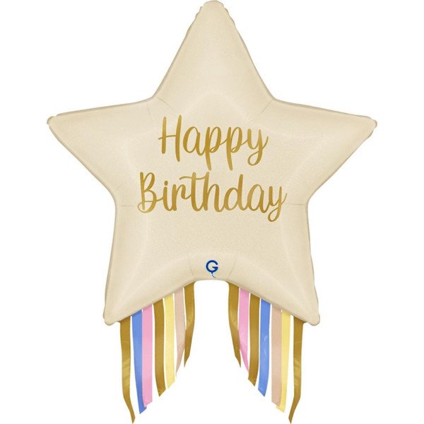 29 inch Birthday Starburst Foil Balloon