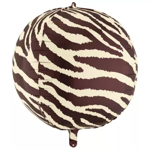 30 inch Matte Zebra Stripe Ball Foil Balloon