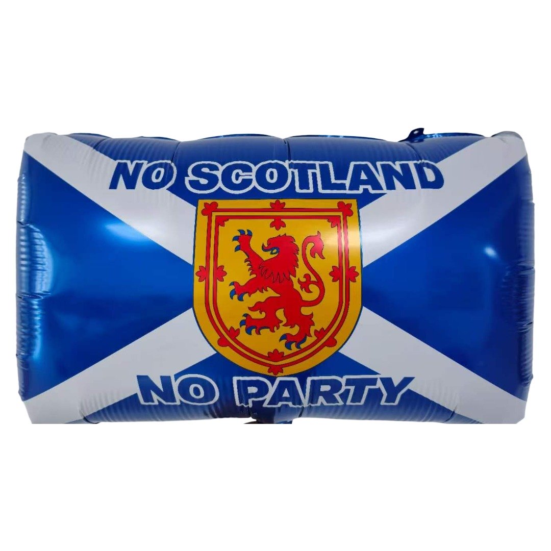 32 inch x 18 inch No Scotland No Party Foil Balloon