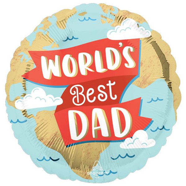 18 inch World's Best Dad Foil Balloon (1)