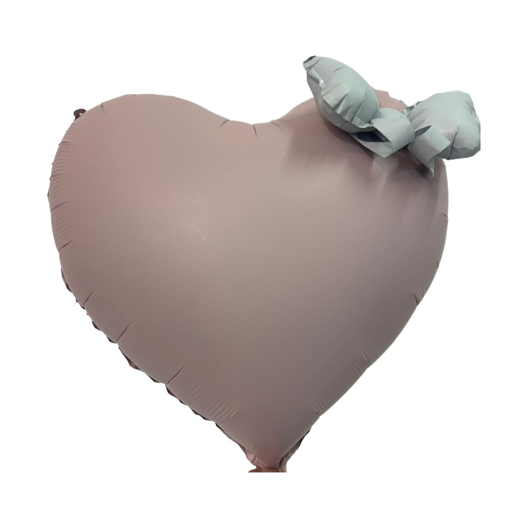 57x90cm Pink Heart Bow Foil Balloon