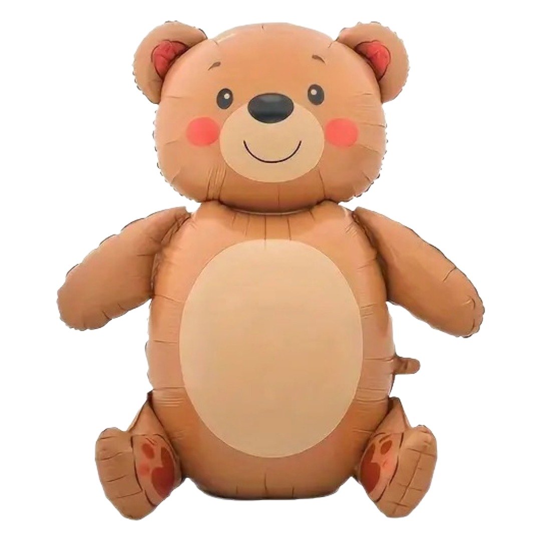 58 inch Brown Love Bear Sitting Foil Balloon