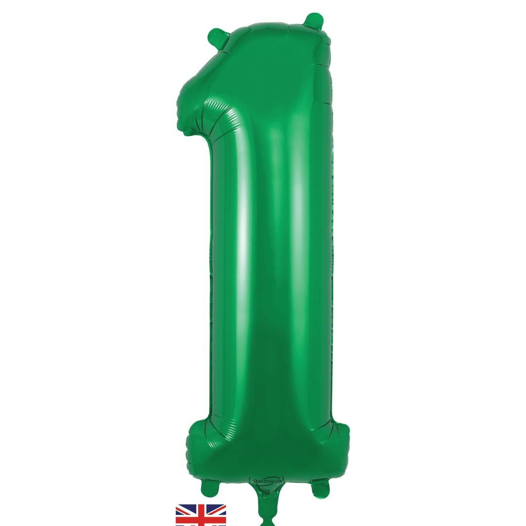 Oaktree 34 inch Number 1 Green Balloons_604117