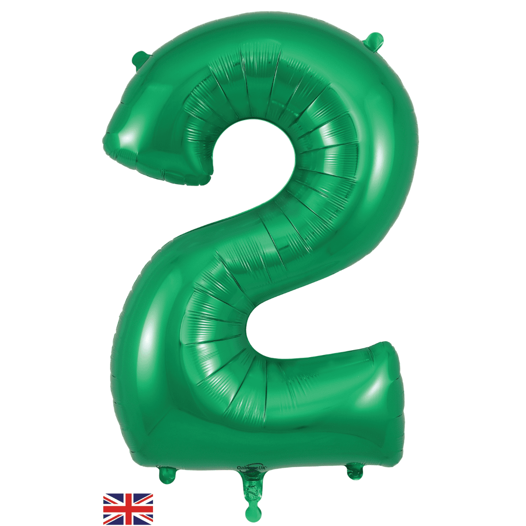 Oaktree 34 inch Number 2 Green Balloons_604124