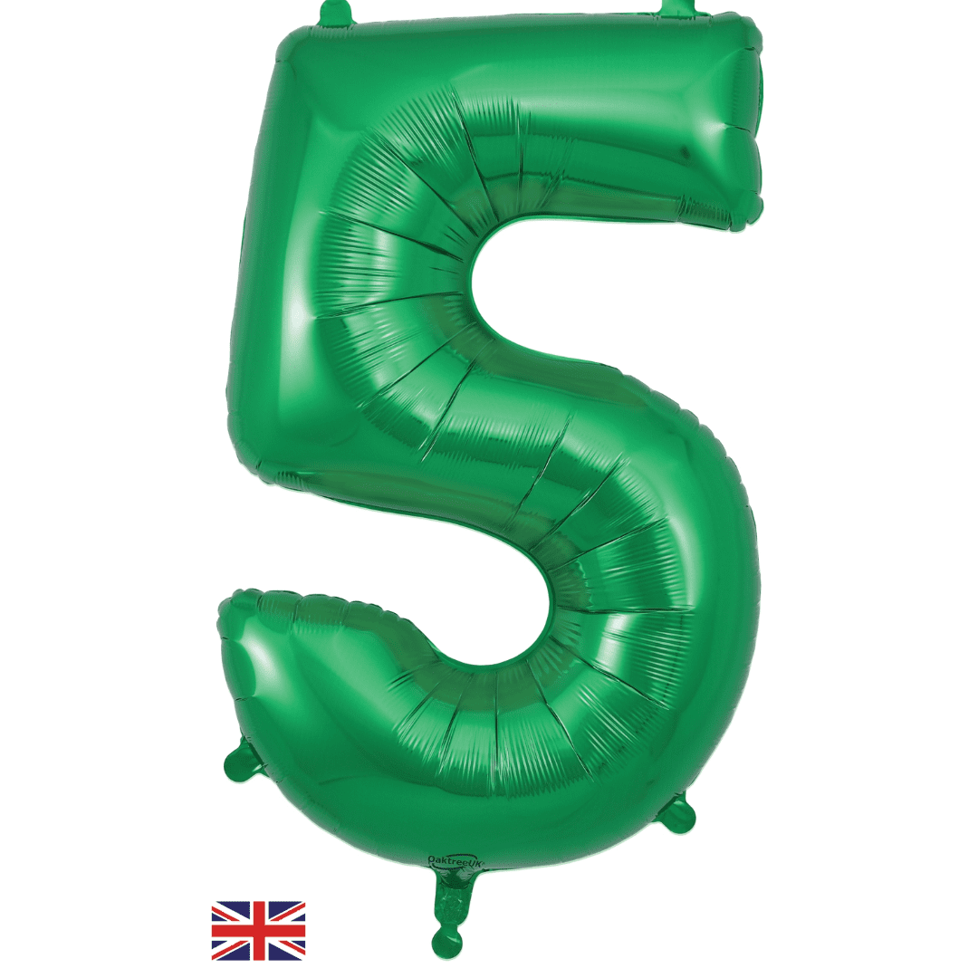Oaktree 34 inch Number 5 Green Balloons_604155