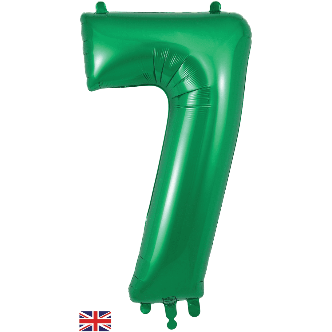 Oaktree 34 inch Number 7 Green Balloons_604179