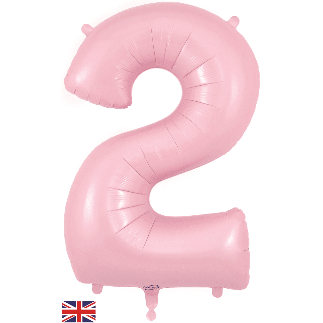Oaktree 34 inch Number 2 Matte Pink Balloons_604223