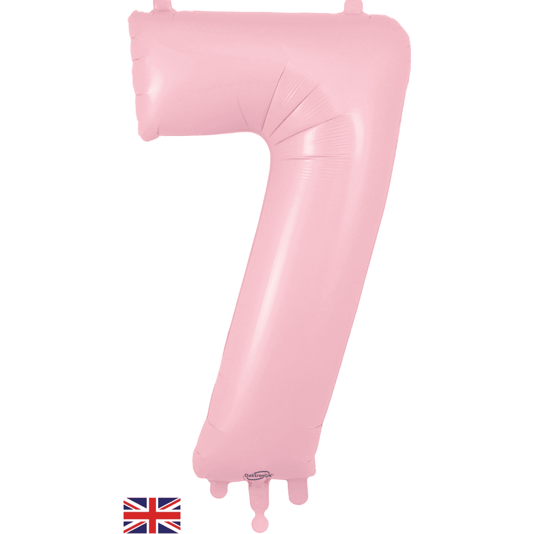 Oaktree 34 inch Number 7 Matte Pink Balloons_604278