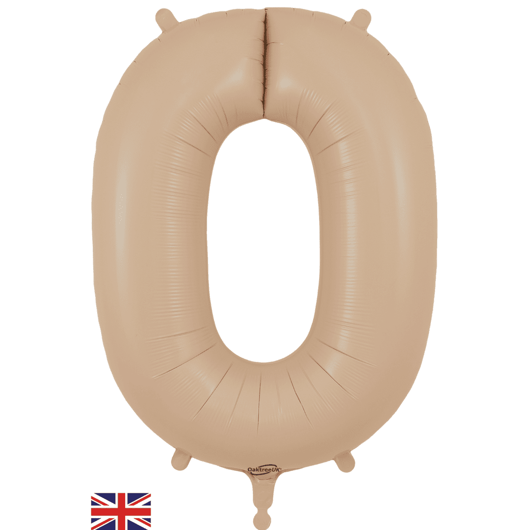 Oaktree 34 inch Number 0 Matte Nude Balloons_606708