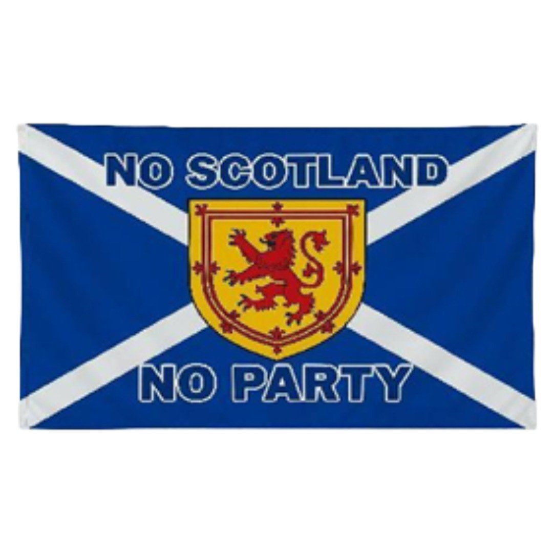 60 x 90cm No Scotland No Party Flag