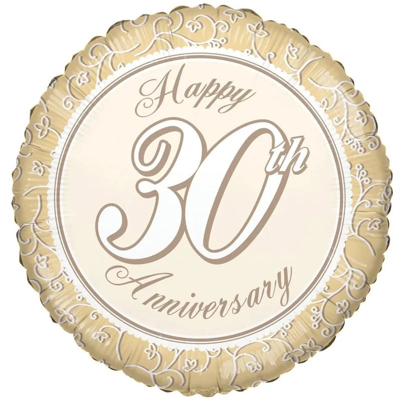 APAC 18 inch Happy 30th Anniversary Foil Balloon.webp