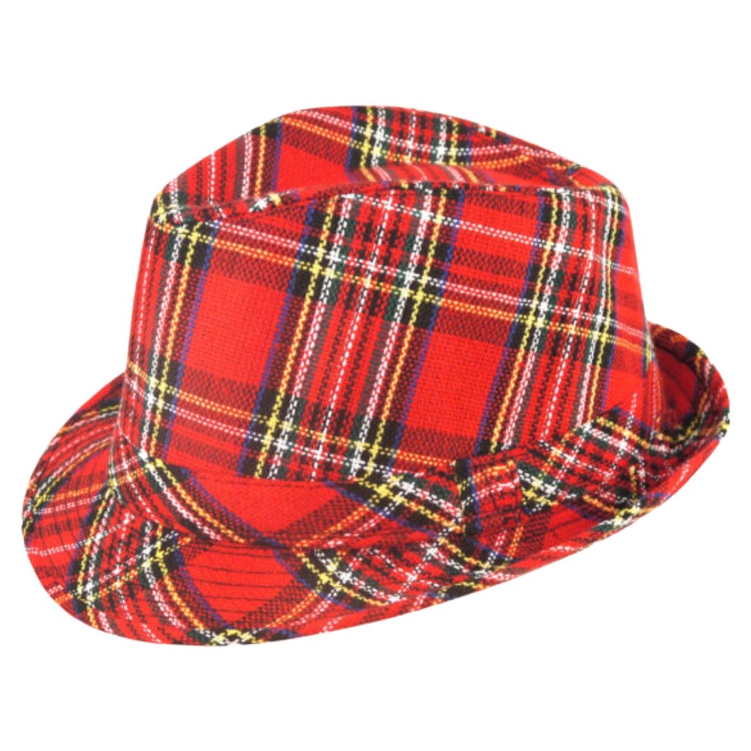 Adult 27cm Tartan Trilby Hat