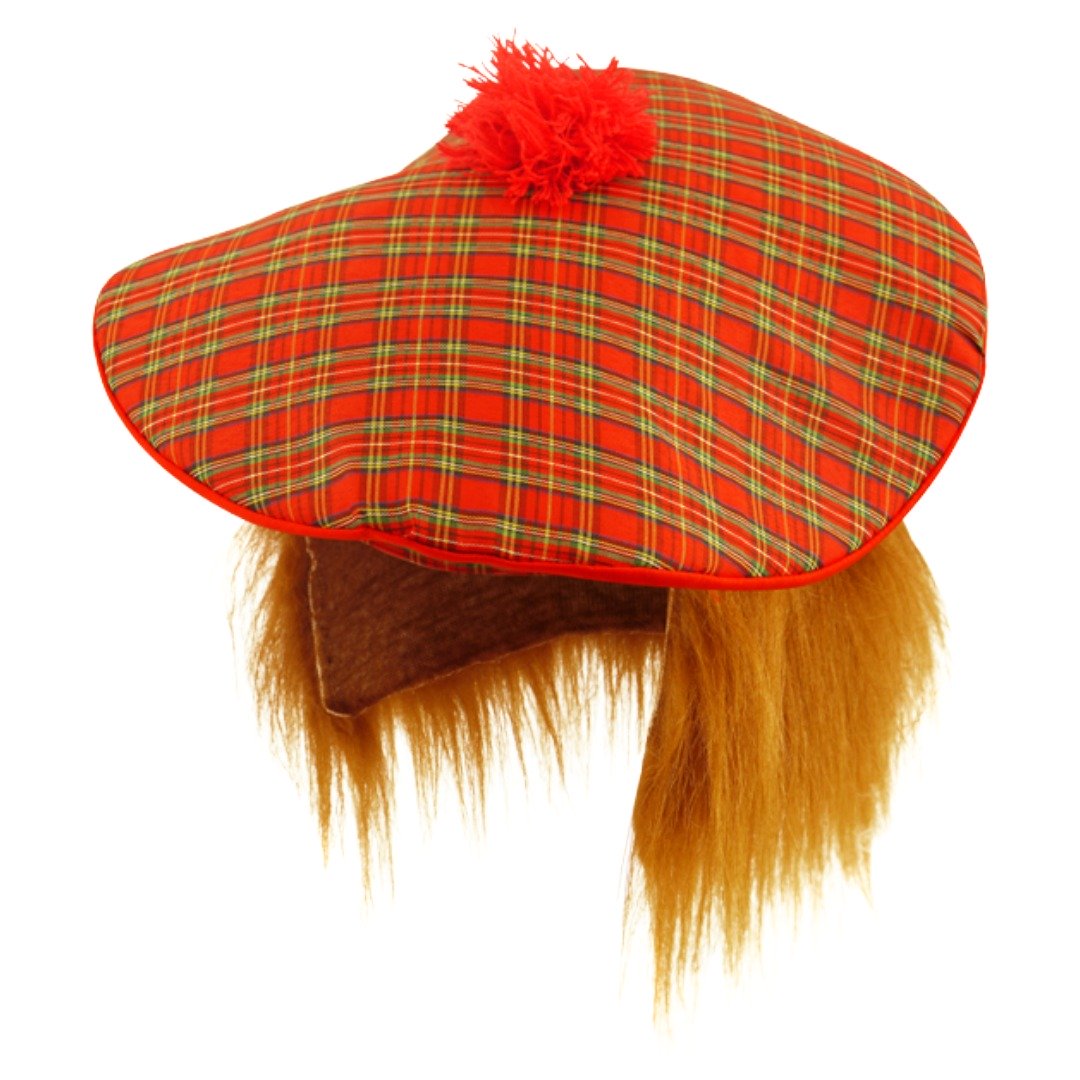 Adult Scottish Hat with Ginger Hair