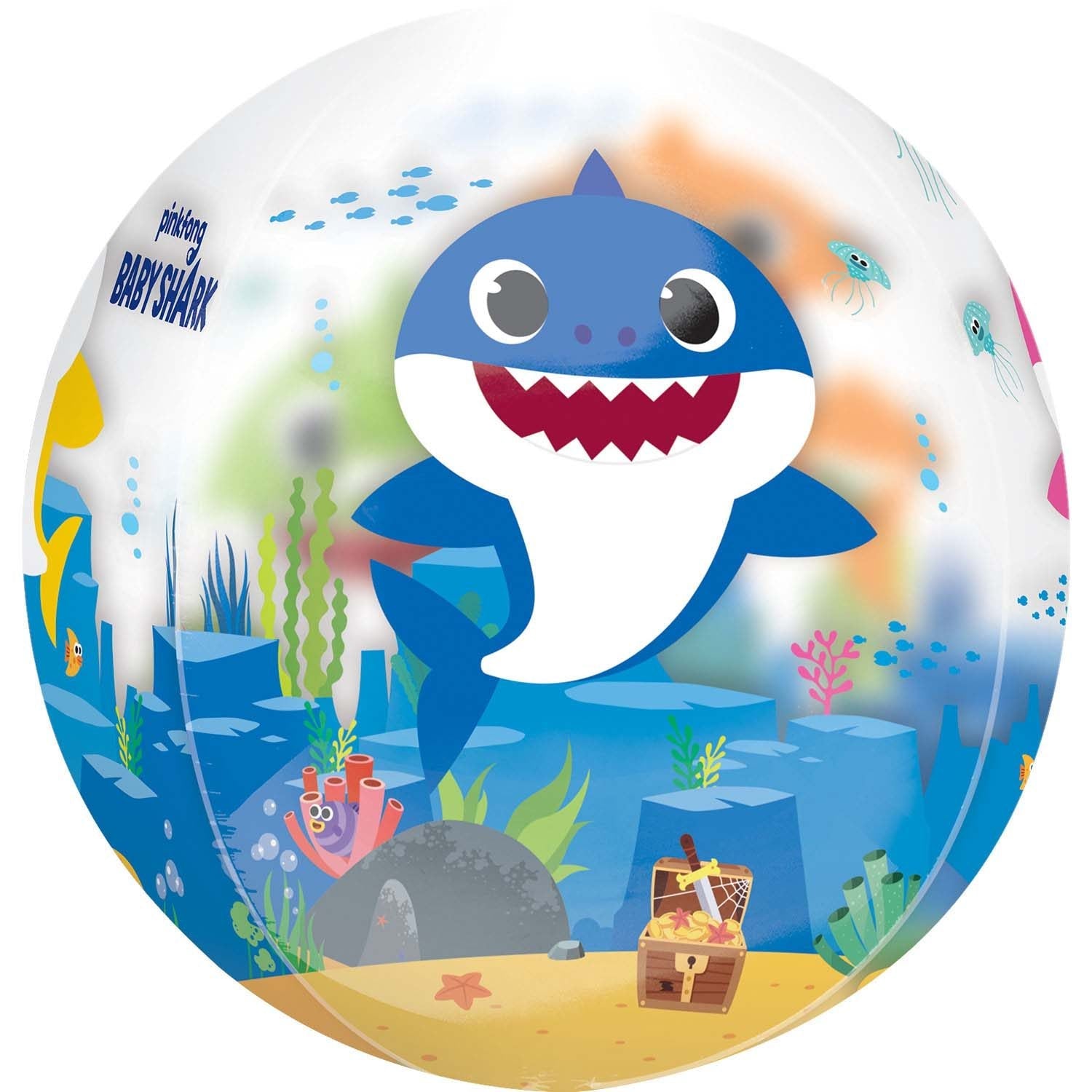 Amscan 16 inch Orbz Baby Shark Clear Foil Balloon_75978-4111501-1-3-1500+