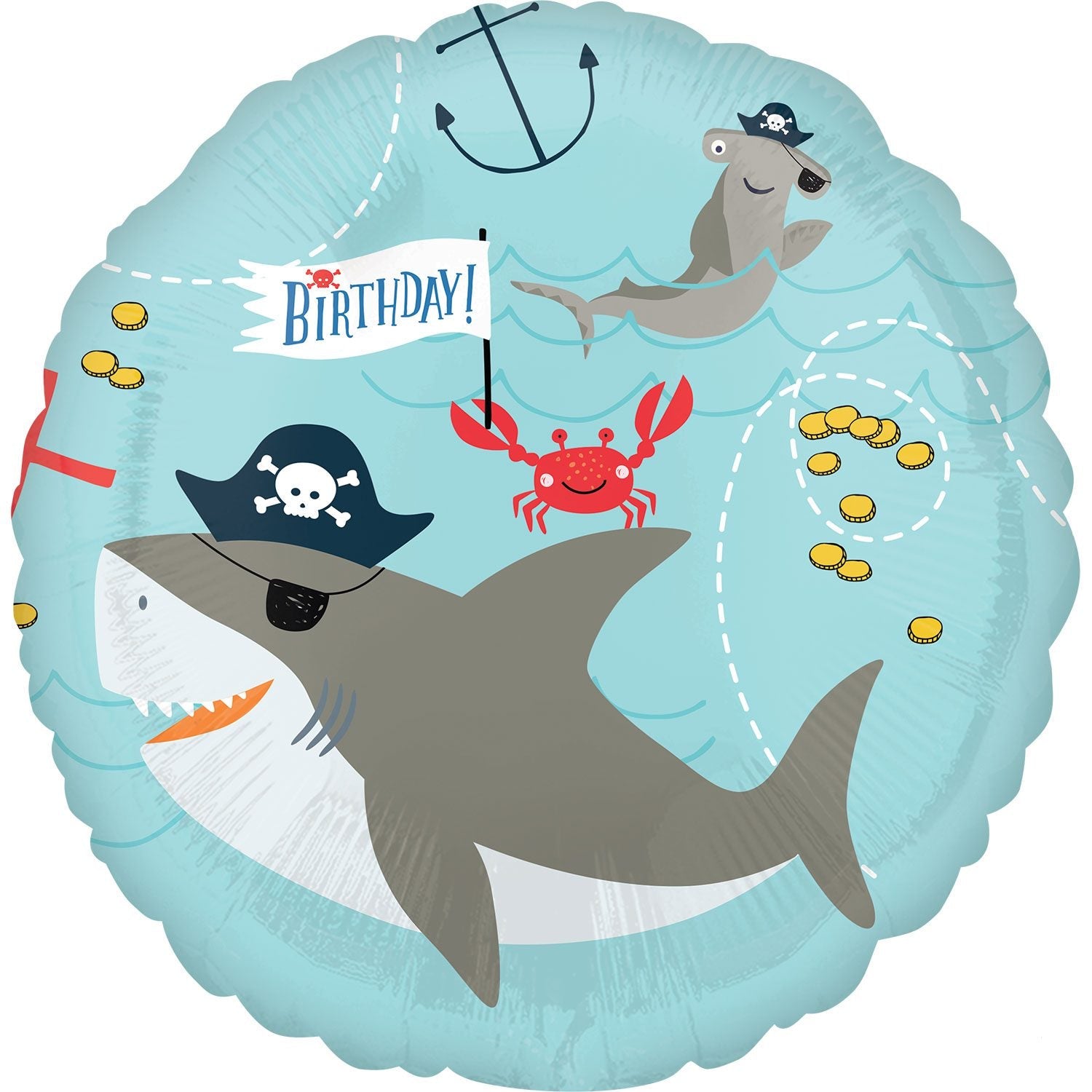 Amscan 17 inch Ahoy Birthday Foil Balloon_61168-3848401_1-1-3-1500+_60939-3848401-1-3-1500+