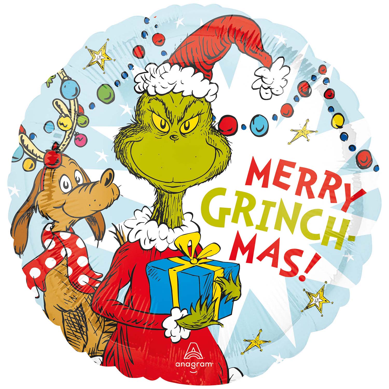 Amscan 17 inch Grinch Christmas Standard HX Foil Balloon_4361001