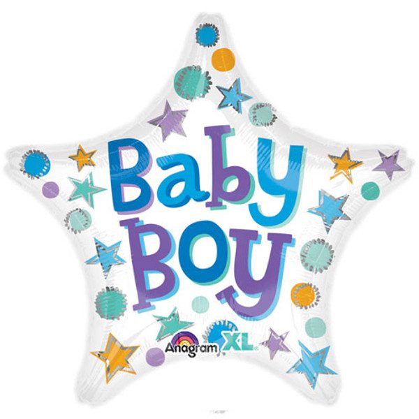 Amscan 18 inch Baby Boy Stars & Dots Foil Balloon_3364101-opt-500__20044