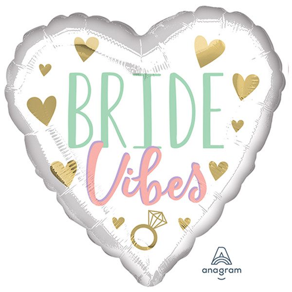 Amscan 18 inch Bride Vibes Heart Foil Balloon_4176001-500__43375