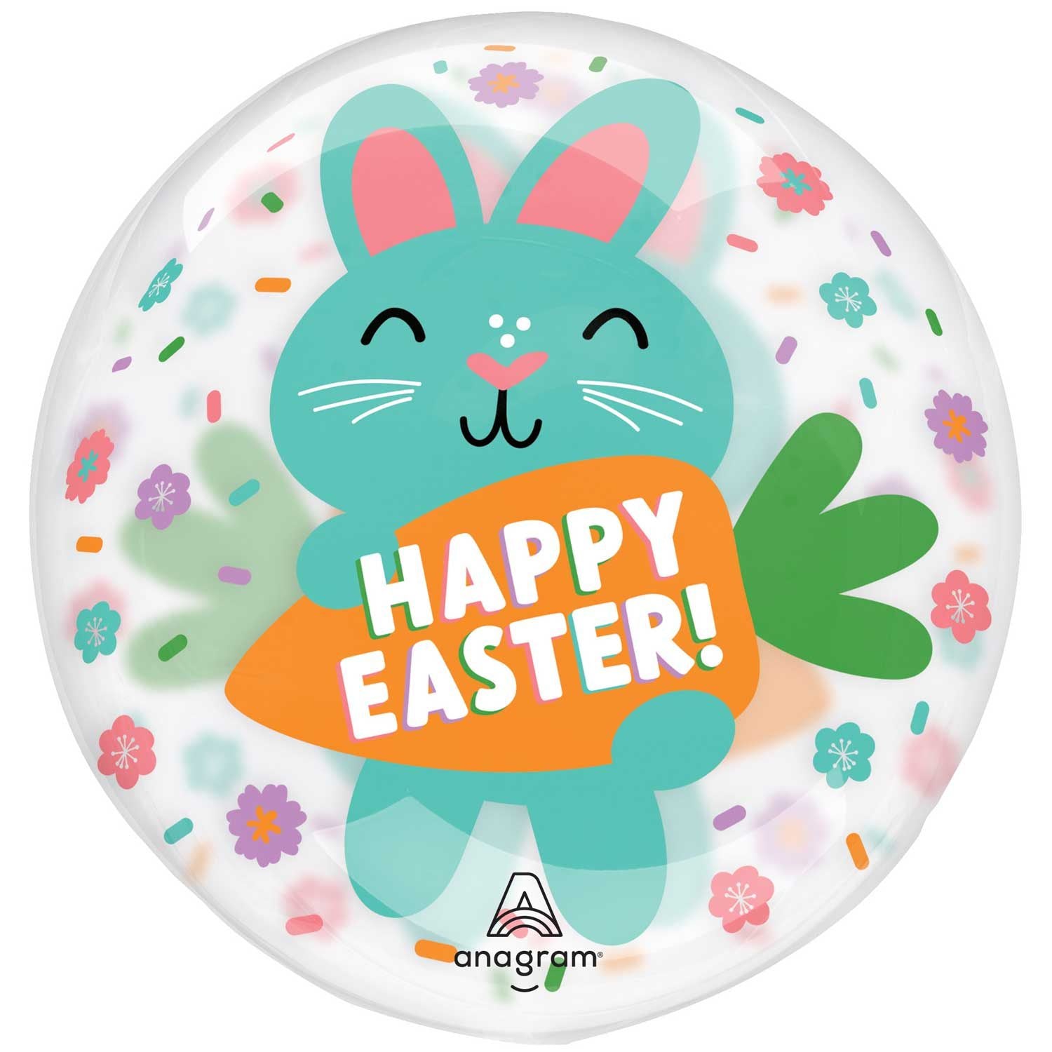 Amscan 18 inch Clearly Easter Bunnies Clearz Balloon 4516411-1-3-1500+