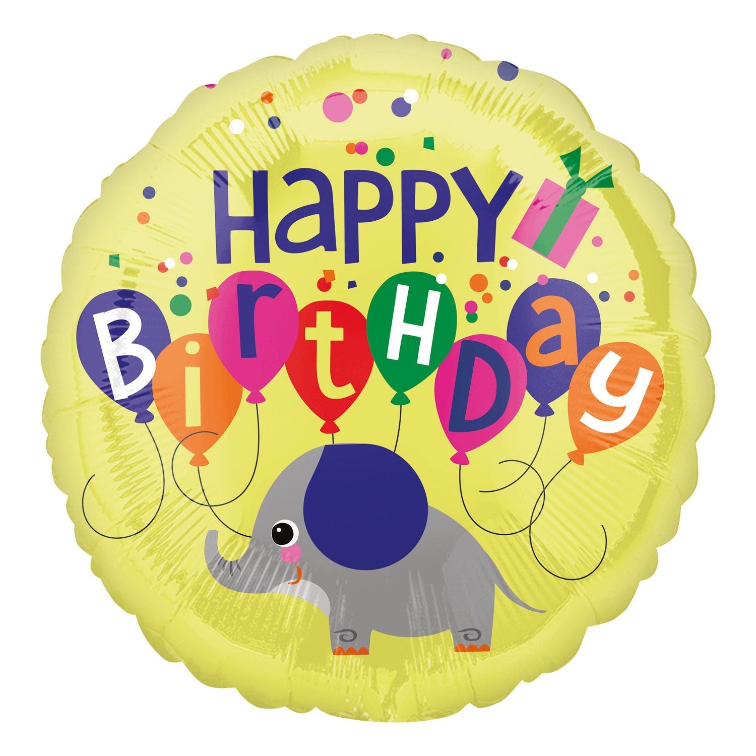 Amscan 18 inch Elephant Birthday Foil Balloon_62962-4125001-1-3-1500+