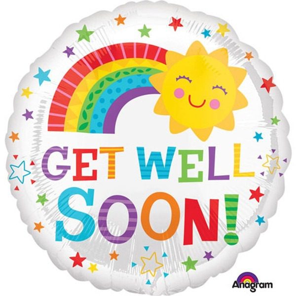 Amscan 18 inch Get Well Soon Happy Sun Foil Balloon_3550501-500__65806