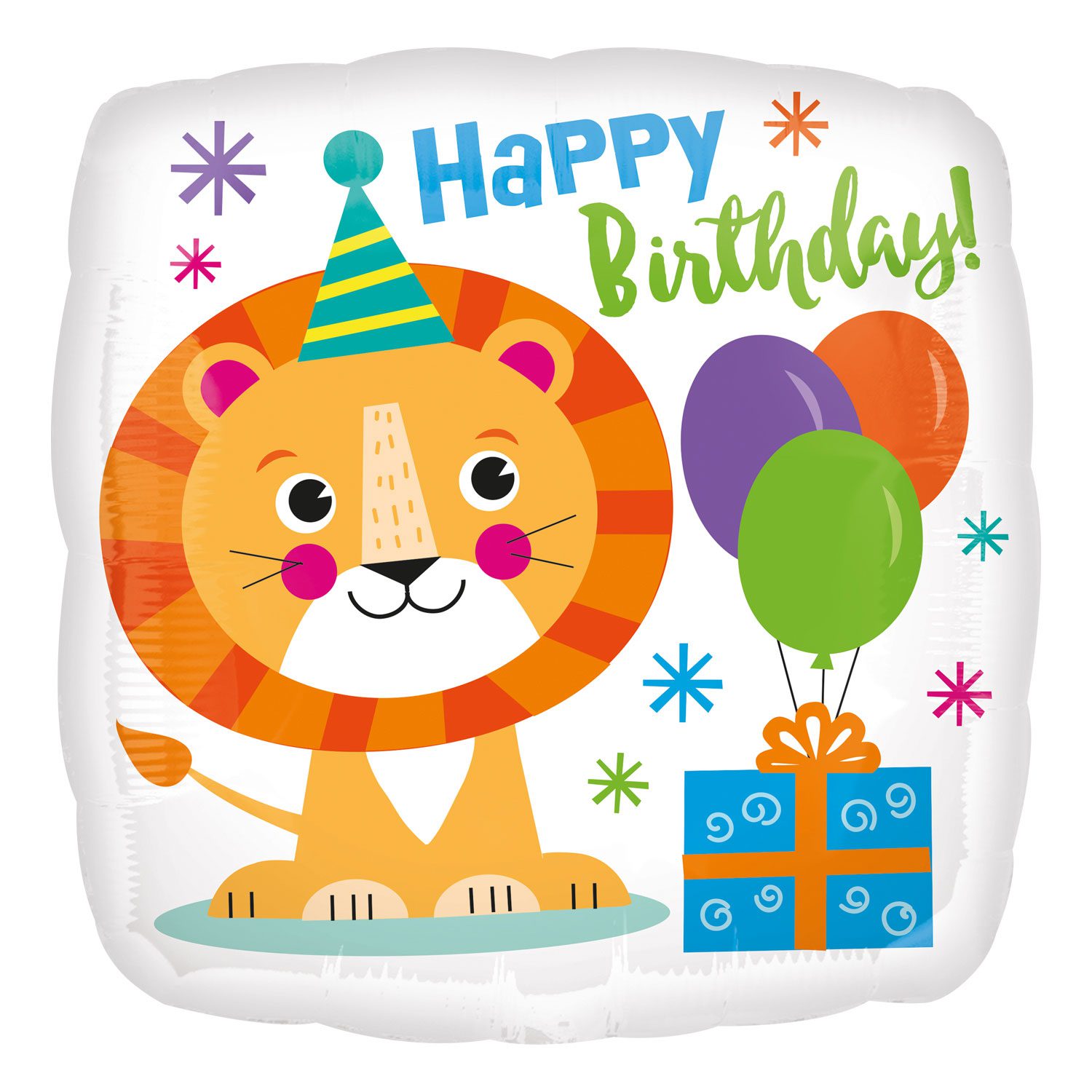 Amscan 18 inch Happy Birthday Lion Foil Balloon_62993-4129501-1-3-1500+