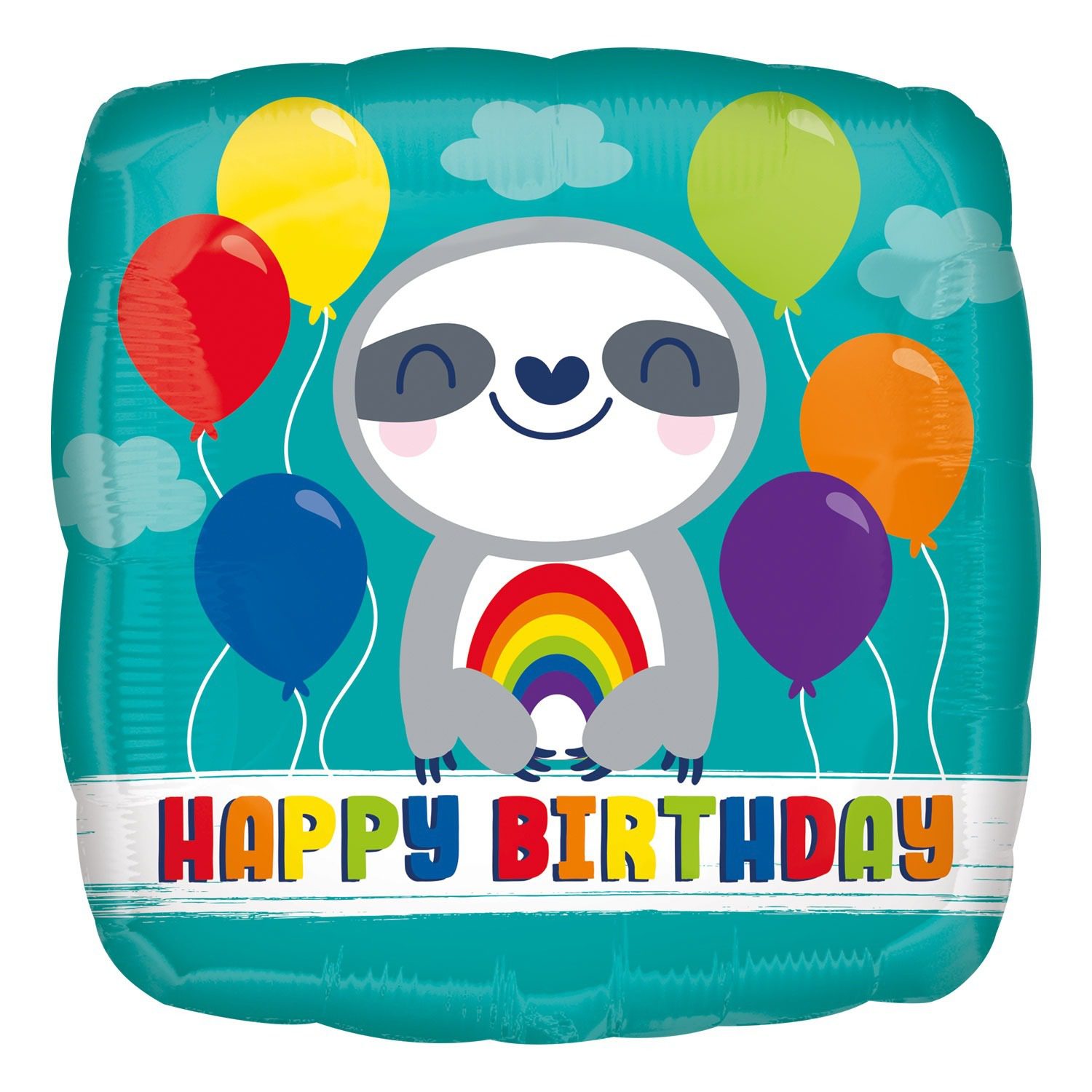 Amscan 18 inch Happy Birthday Sloth Foil Balloon_63107-4129001-1-3-1500+