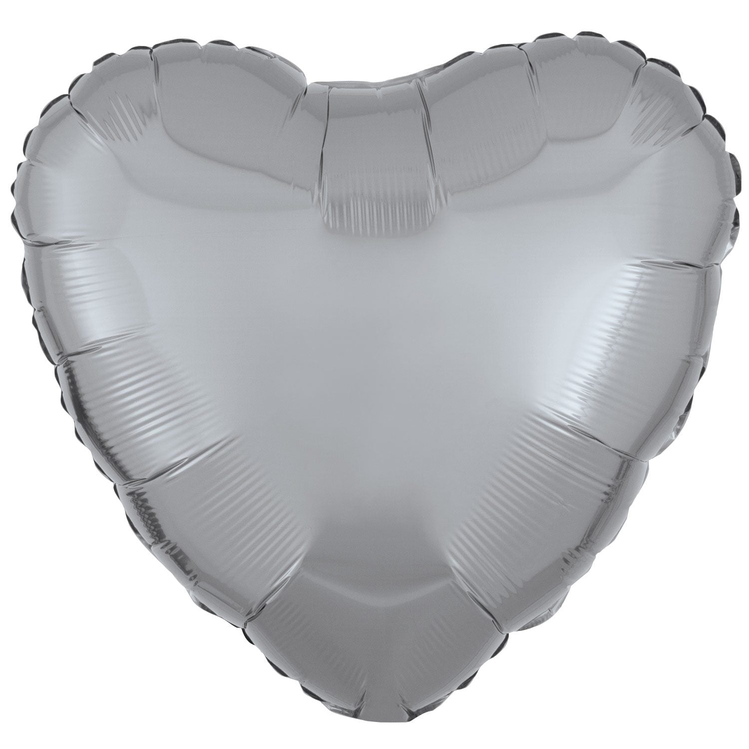 Amscan 18 inch Metallic Silver Heart Foil Balloons 9914087