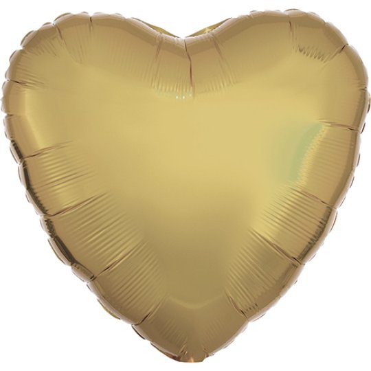 Amscan 18 inch Metallic White Gold Heart Foil Balloons 9915189