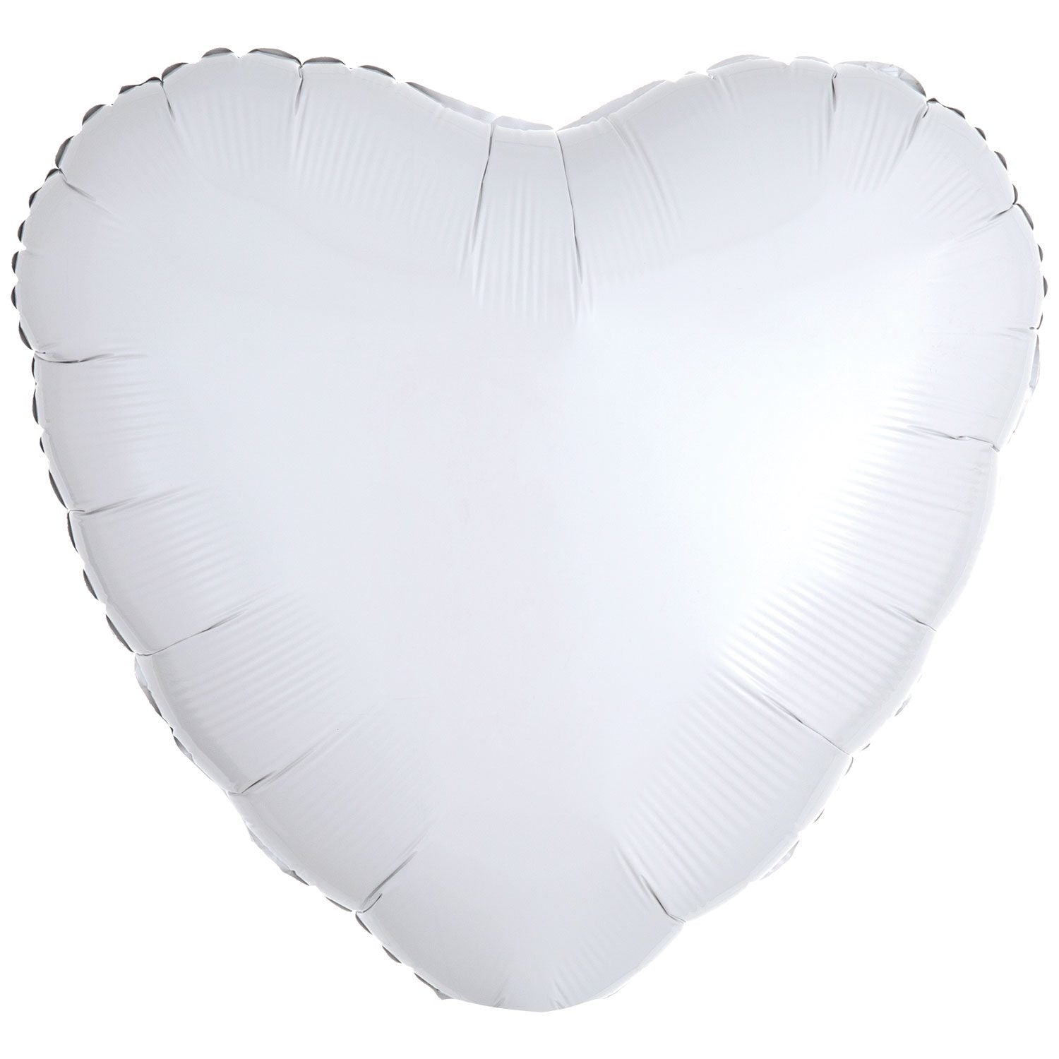 Amscan 18 inch Metallic White Heart Foil Balloons 9914090