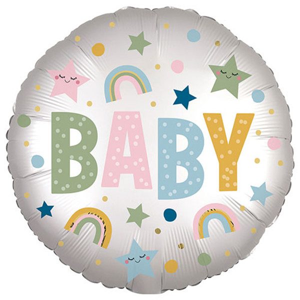 Amscan 18 inch Natural Baby Satin Foil Balloon_4165901-500__36695